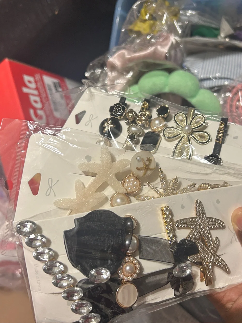 Assorted Pink Hair Scrunchies & Accessories Set - Fashion Hair Accessories